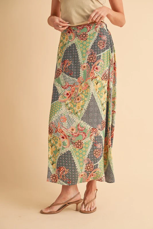 Aemi + Co Printed Maxi Skirt - Budpants