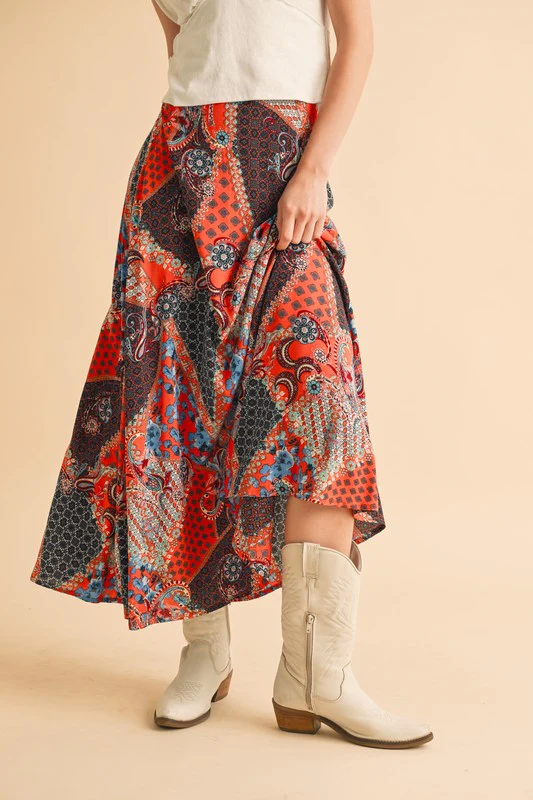 Aemi + Co Printed Maxi Skirt - Budpants