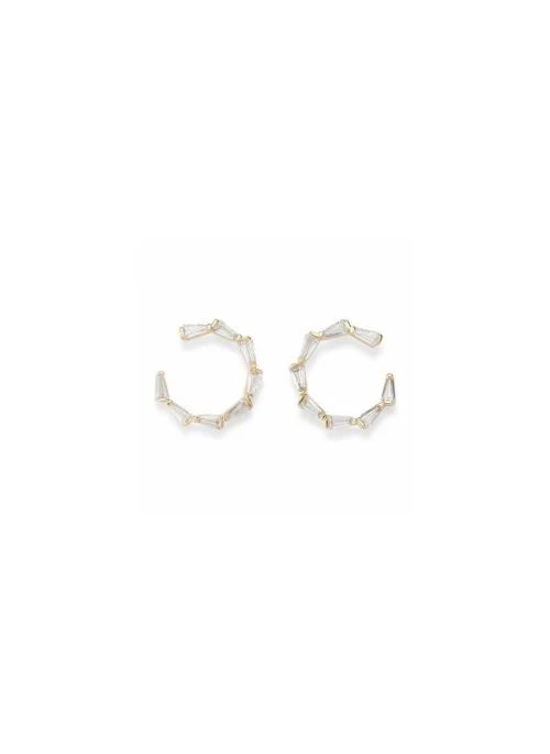Crystal Small Gold Hoops - Budpants