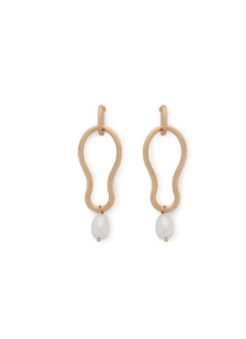 Pearl Drop Earrings Gold - Budpants