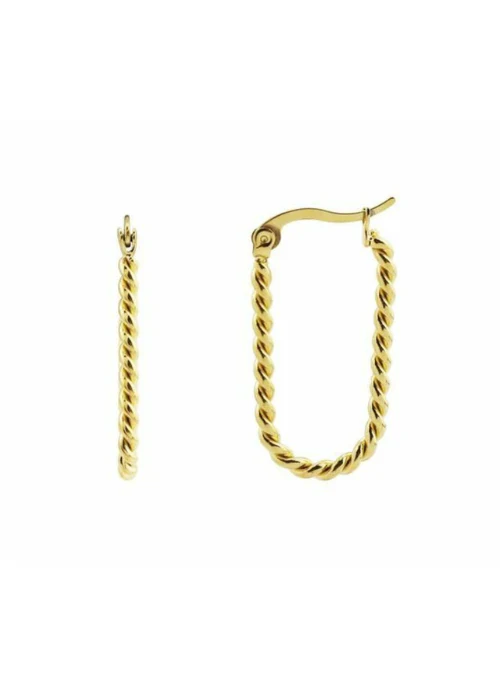 Elle Twisted Hoops in Gold - Budpants