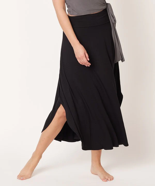 BAMBOO BAND WAIST MAXI SKIRT - Budpants