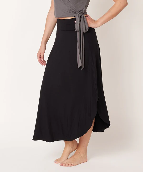 BAMBOO BAND WAIST MAXI SKIRT - Budpants