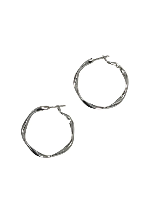 Silver Twisted Hoops - Budpants