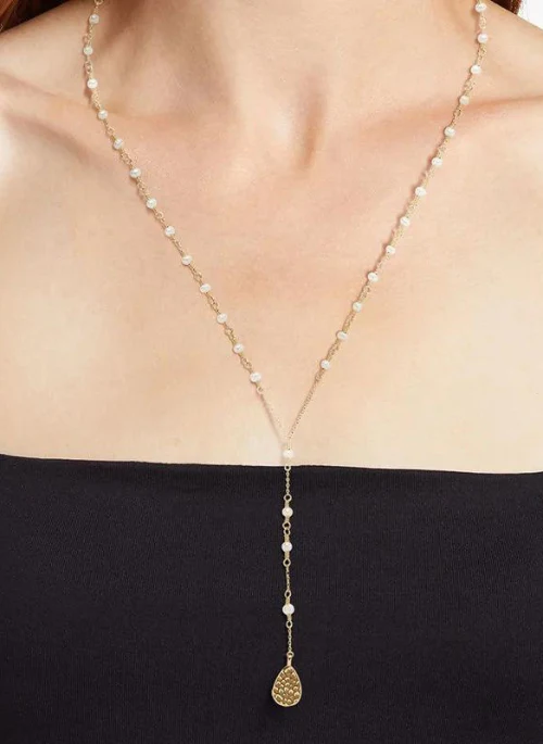 Ainsley Pearl Y Necklace - Budpants
