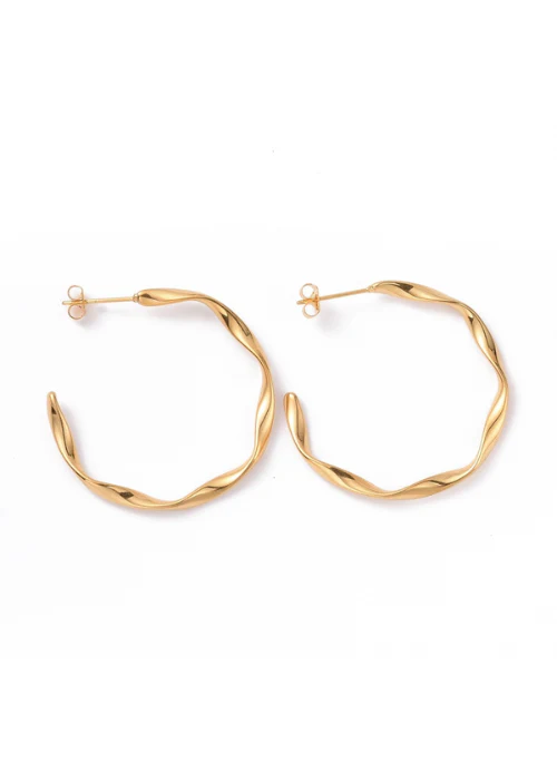 Gold Twisted Hoops - Budpants