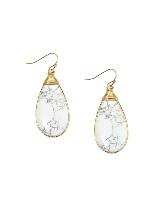 Jennie Howlite Earrings - Budpants