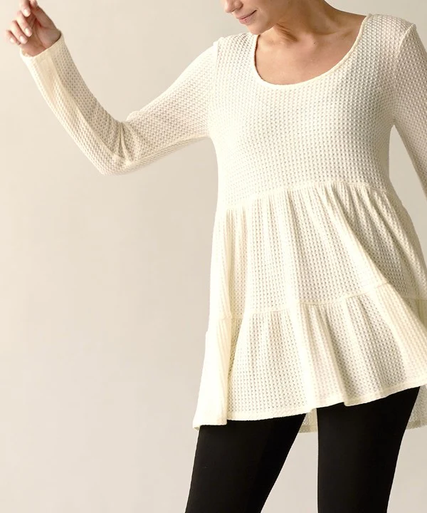BAMBOO WAFFLE BABYDOLL TUNIC - Budpants
