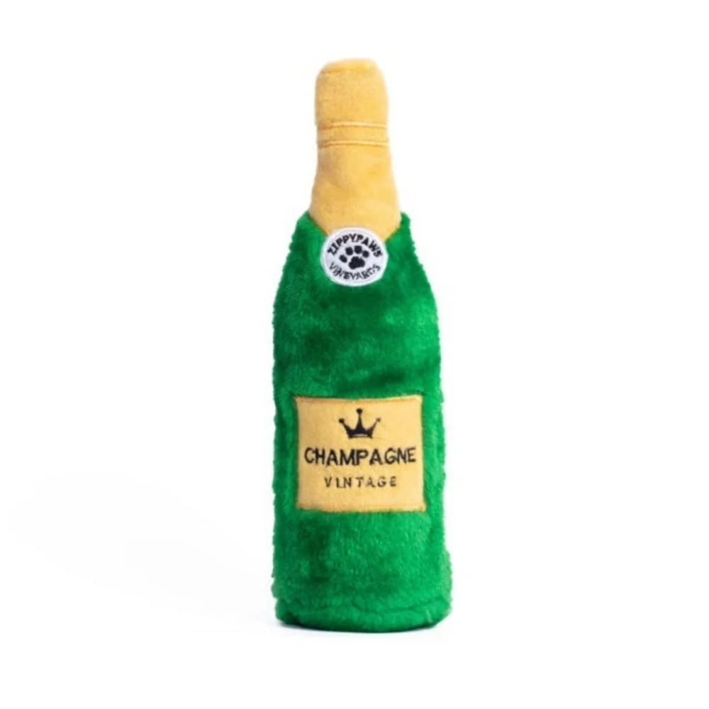 ZippyPaws Happy Hour Crusherz Champagne Plush Dog Toy - Budpants
