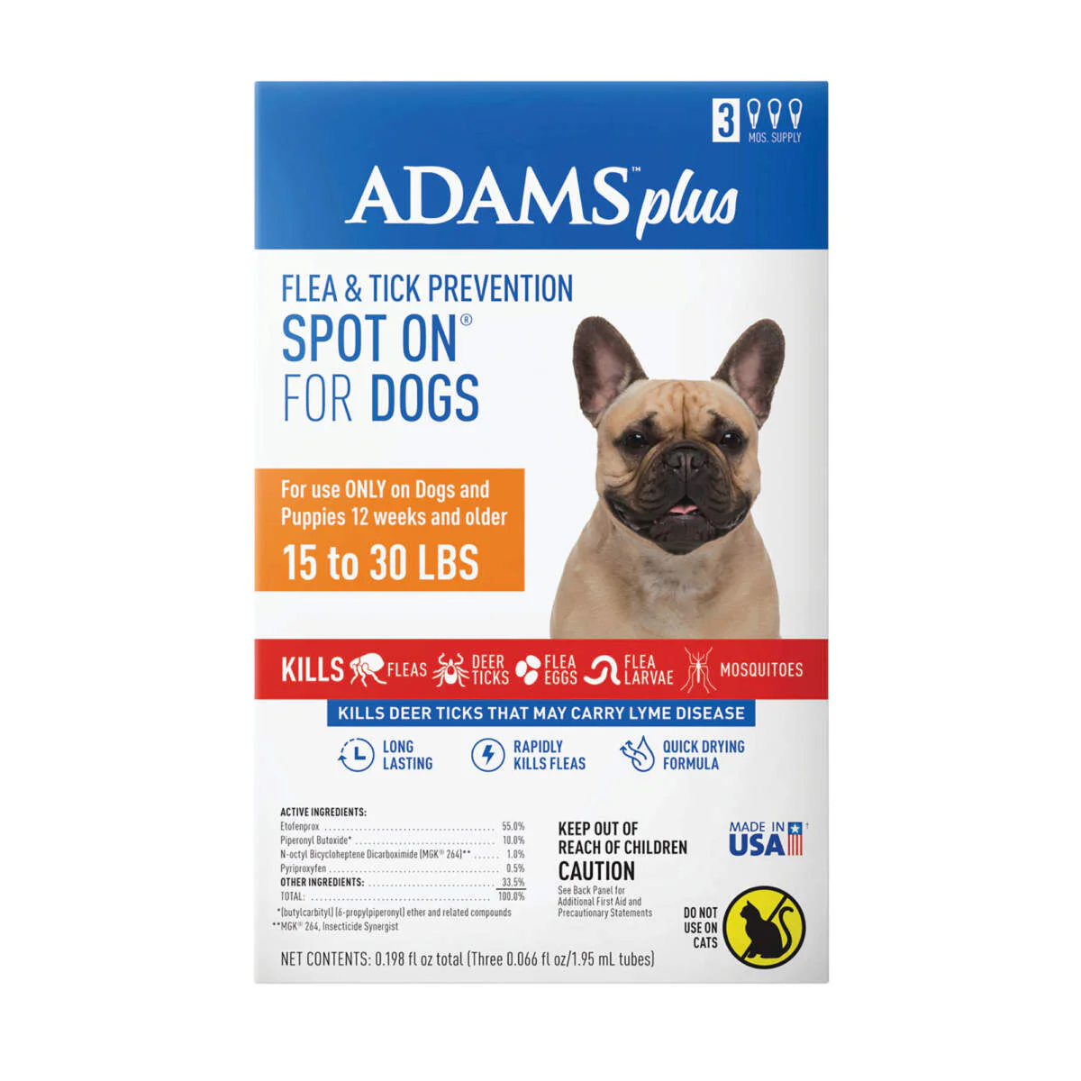 ADAMS Plus Flea & Tick Spot On for Dogs - Budpants