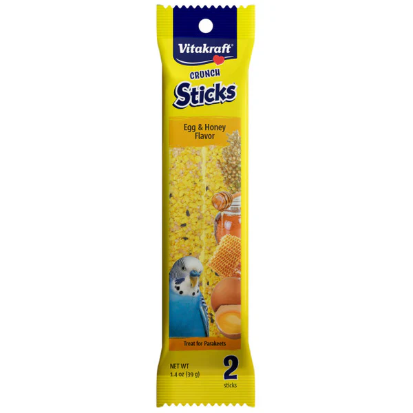 Vitakraft Crunch Sticks Egg & Honey Parakeet Treat 1.4 oz 2pk - Budpants