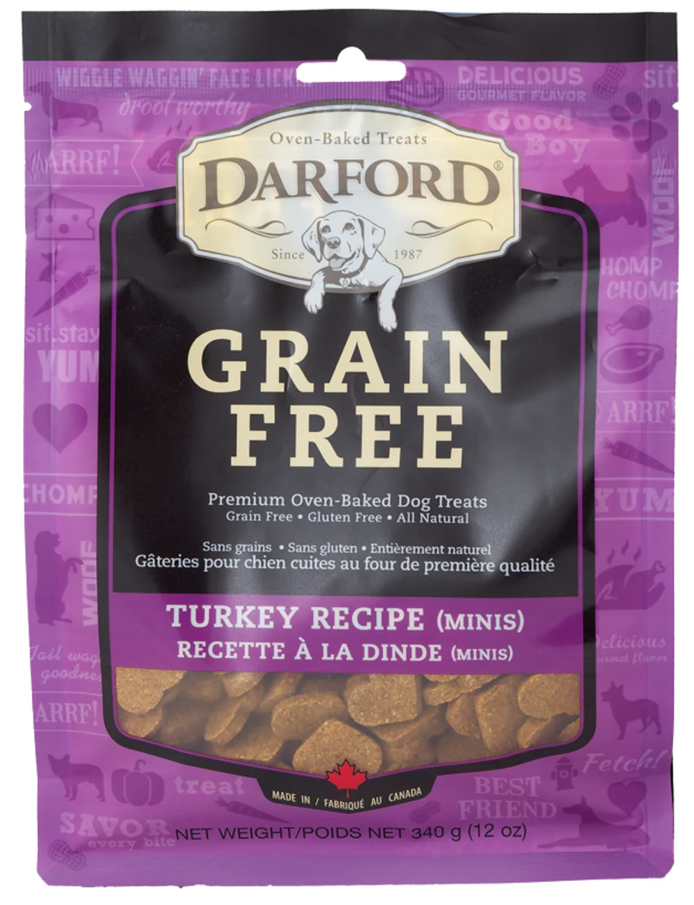 Darford Grain Free Turkey Recipe Minis Oven Baked Dog Treats - Budpants