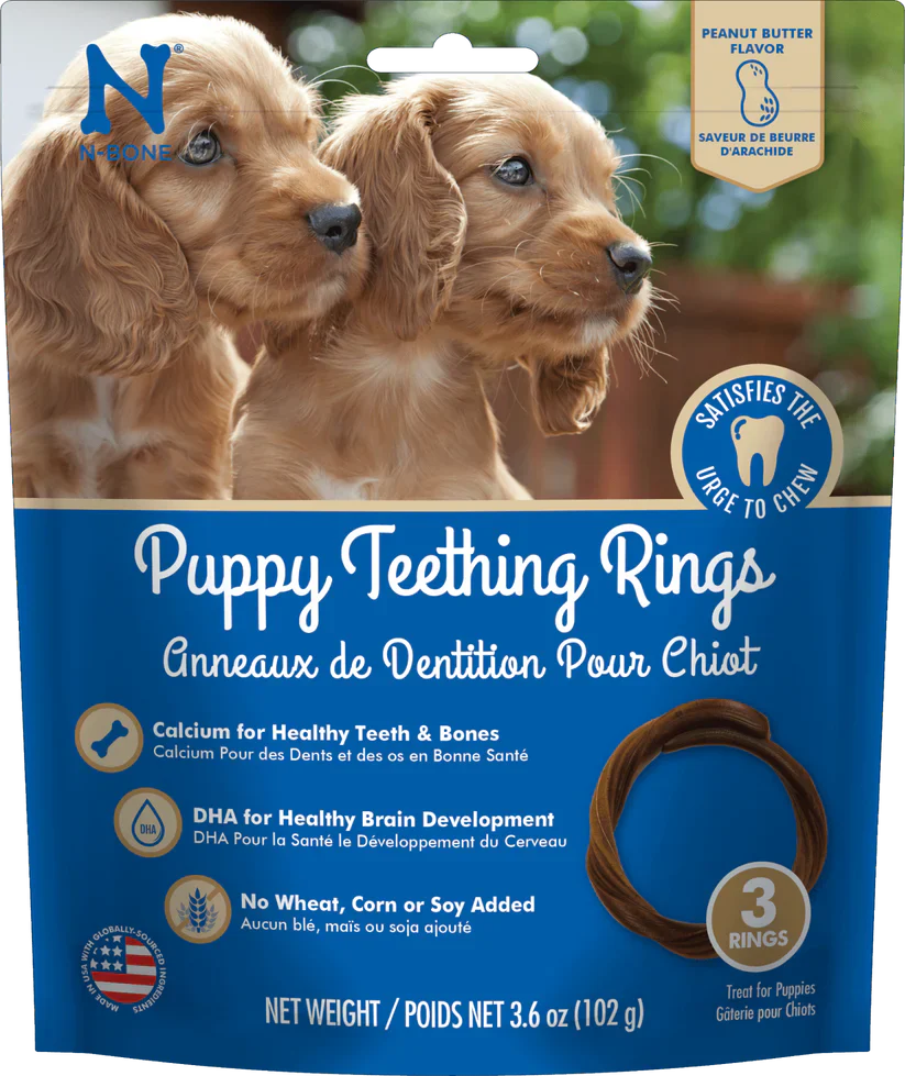 N-BONE PUPPY TEETHING RING PEANUT BUTTER FLAVOR - Budpants
