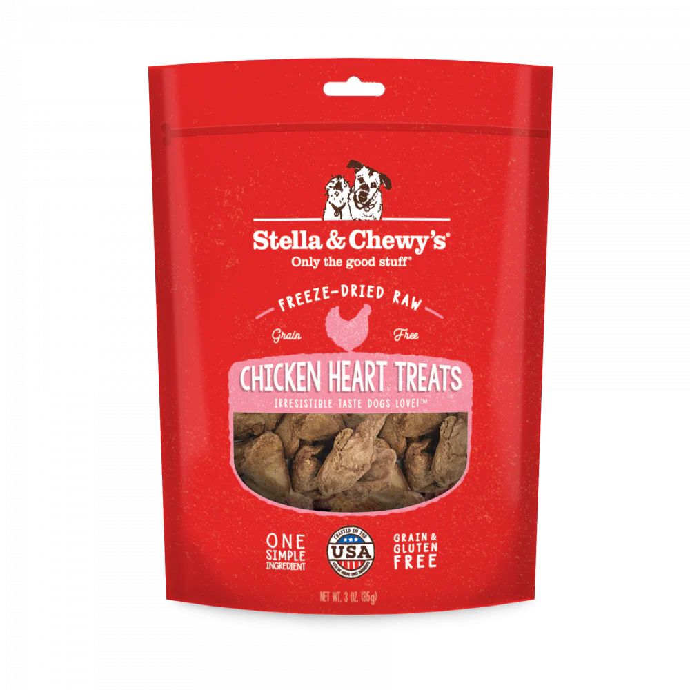 Stella & Chewy's Freeze Dried Raw Chicken Hearts Dog Treats - Budpants