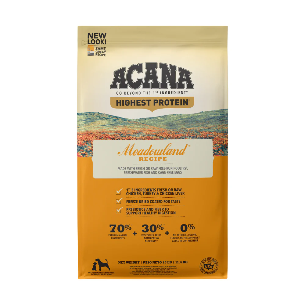 ACANA Highest Protein Dry Dog Food Meadowland Recipe - Budpants