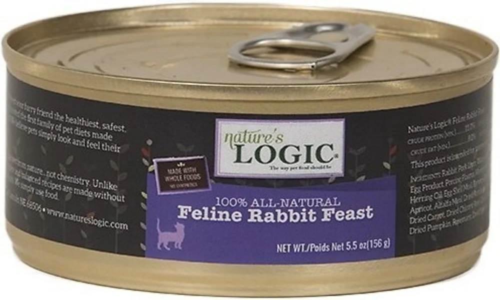 Nature's Logic Feline Rabbit Dinner Feast Canned Cat Food - Budpants