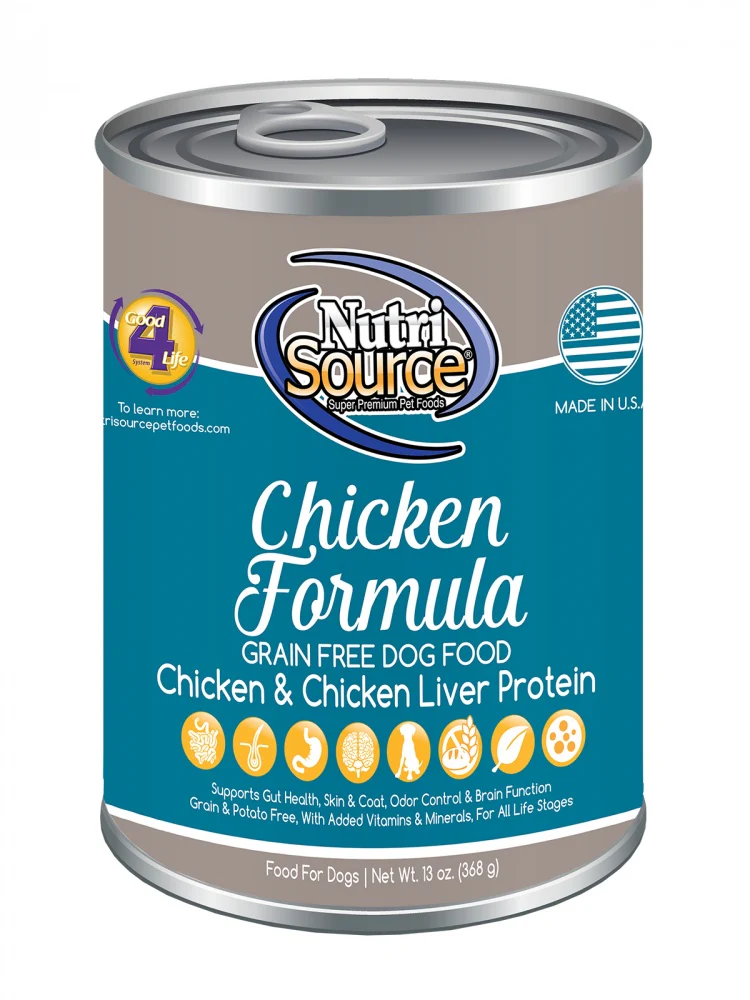 NutriSource Grain Free Chicken Formula Canned Dog Food - Budpants
