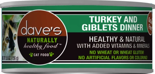 Dave's Naturally Healthy Turkey and Giblets Pate Dinner Canned Cat Food - Budpants