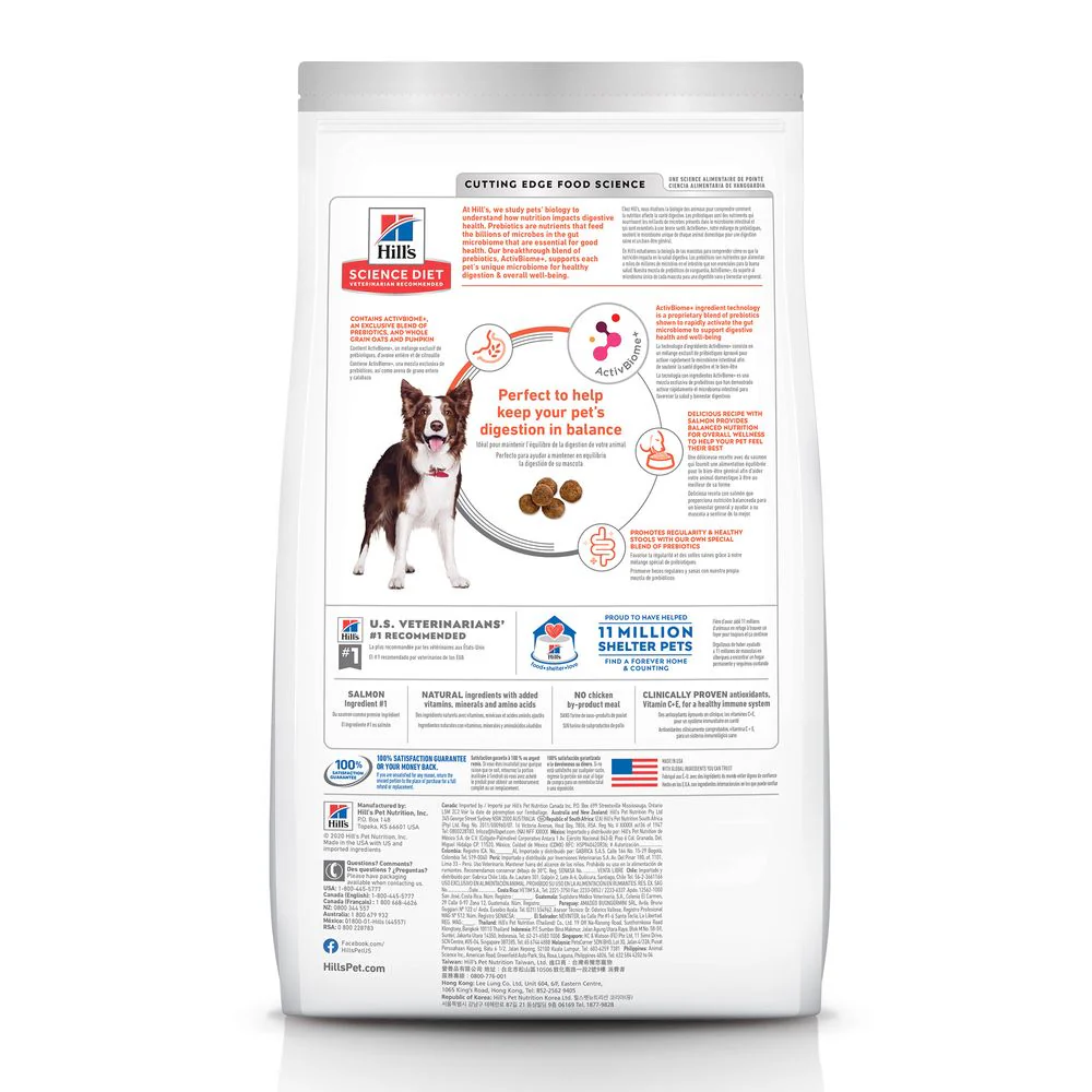Science Diet Adult Perfect Digestion Dog Food, Salmon, Whole Oats and Brown Rice - Budpants