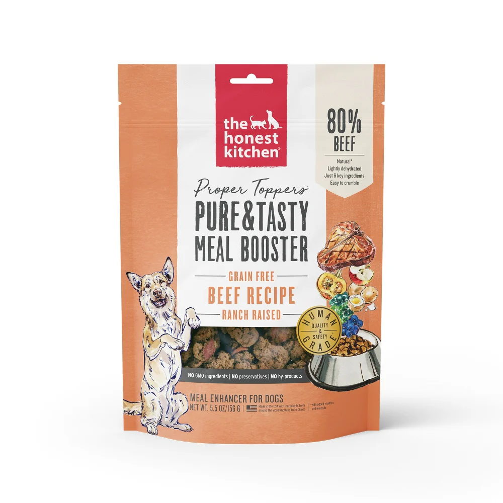 The Honest Kitchen PROPER TOPPERS Grain Free Beef Dog Food Pouch - Budpants