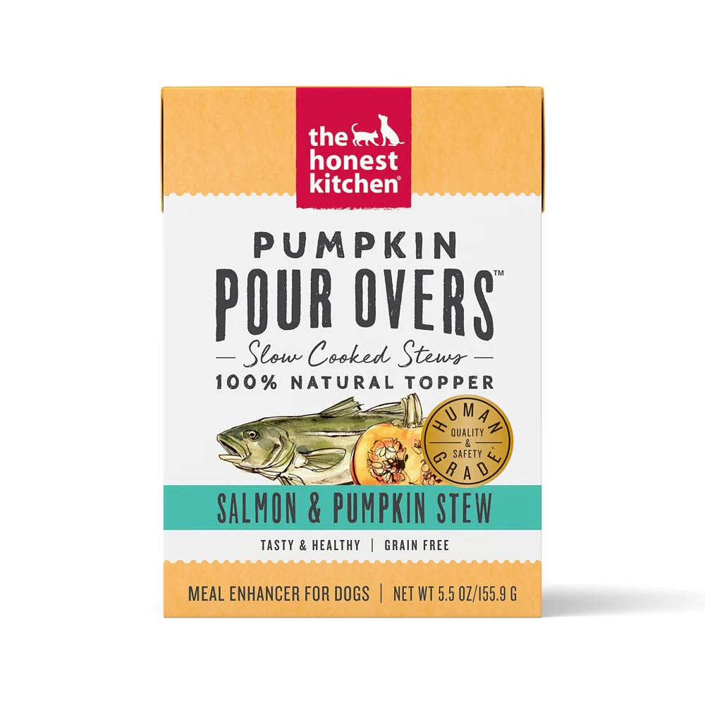 The Honest Kitchen Pour Overs Grain Free Salmon & Pumpkin Stew Recipe Food Topper for Dogs - Budpants