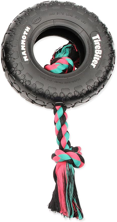 MAMMOTH TIREBITER II  with rope tug toy for dogs - Budpants