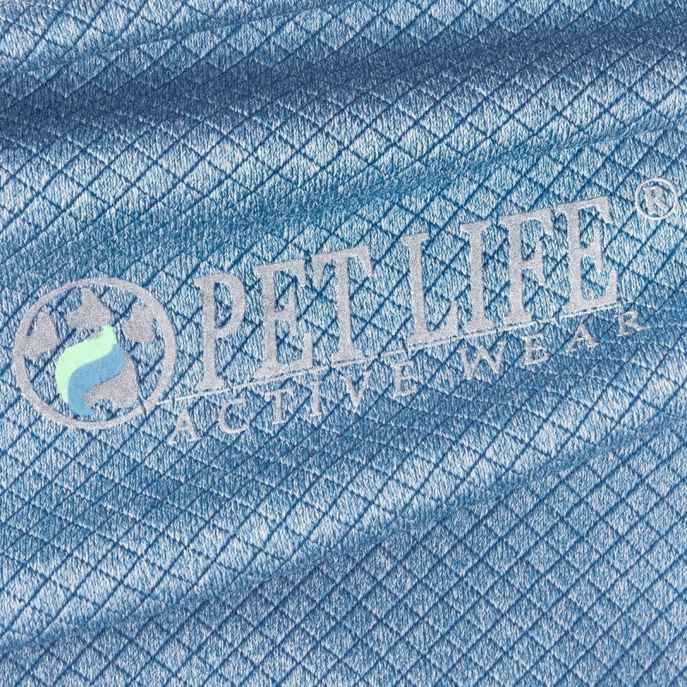 Pet Life Active Relax Stretch Fur Flexed Blue Polo T-Shirt - Budpants