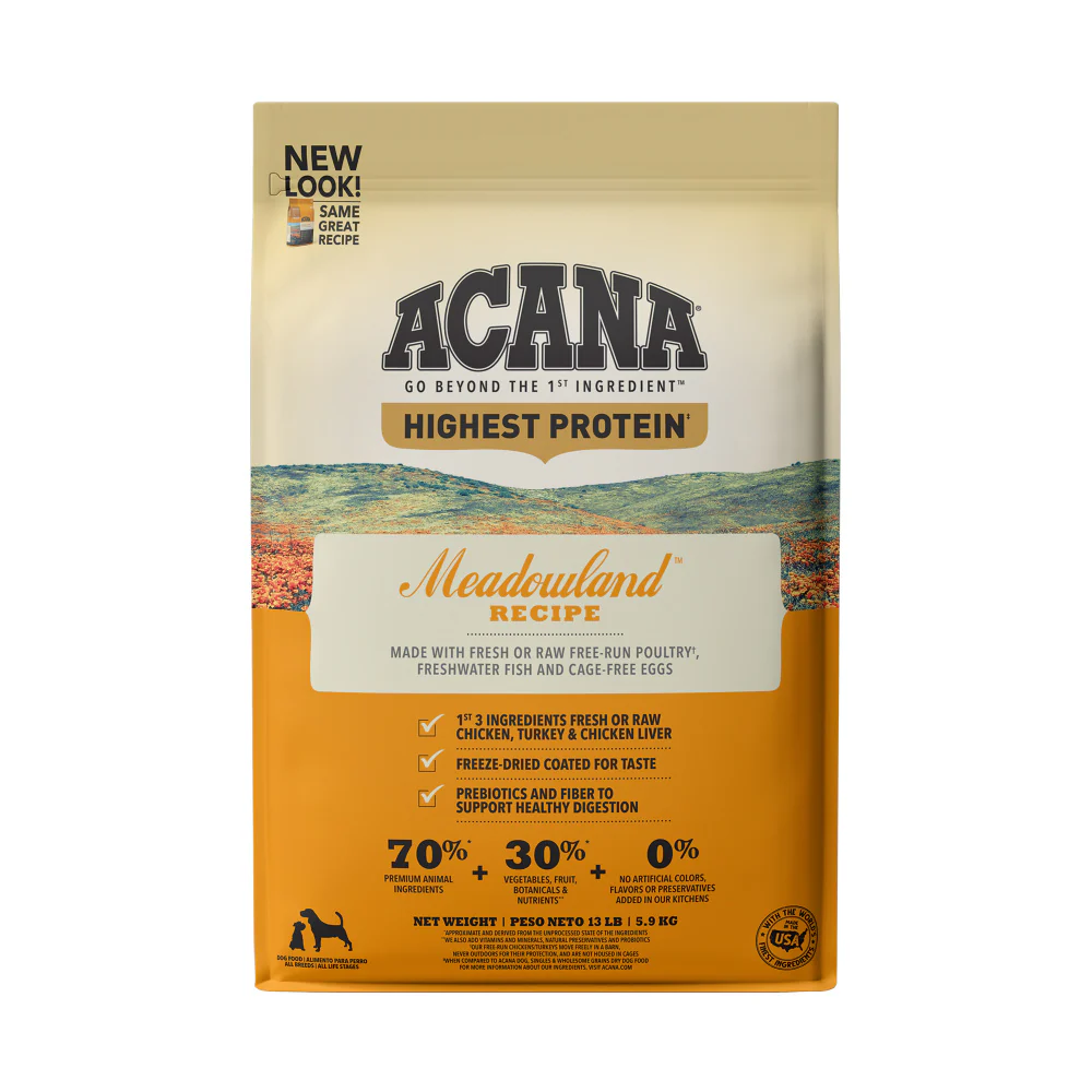 ACANA Highest Protein Dry Dog Food Meadowland Recipe - Budpants