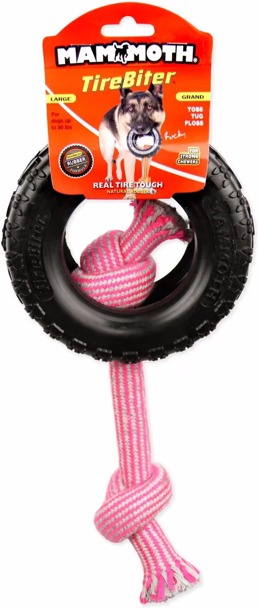 MAMMOTH TIREBITER II  with rope tug toy for dogs - Budpants
