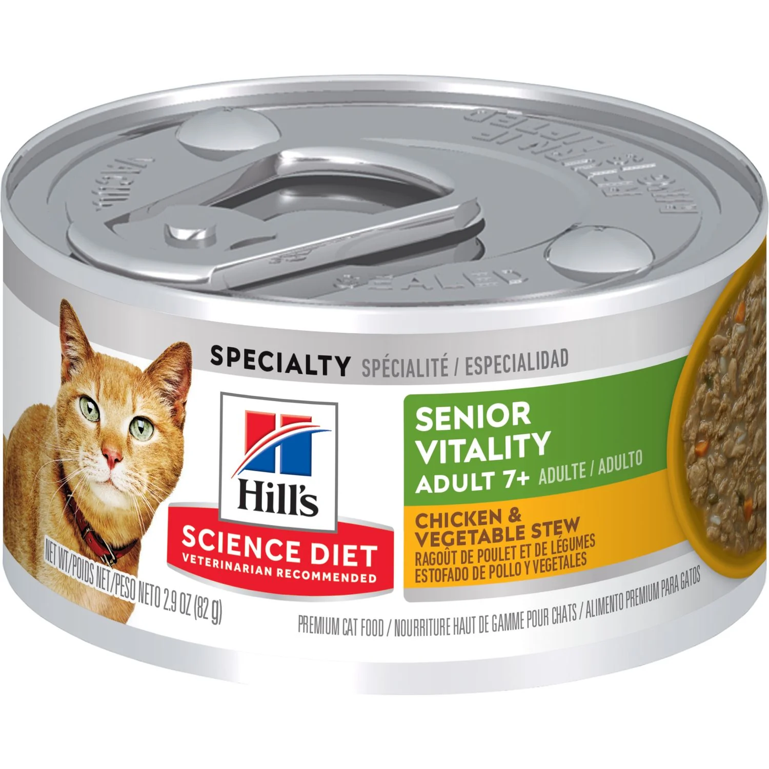 Science Diet Adult 7+ Senior Vitality Cat Food Chicken & Vegetable Stew - Budpants
