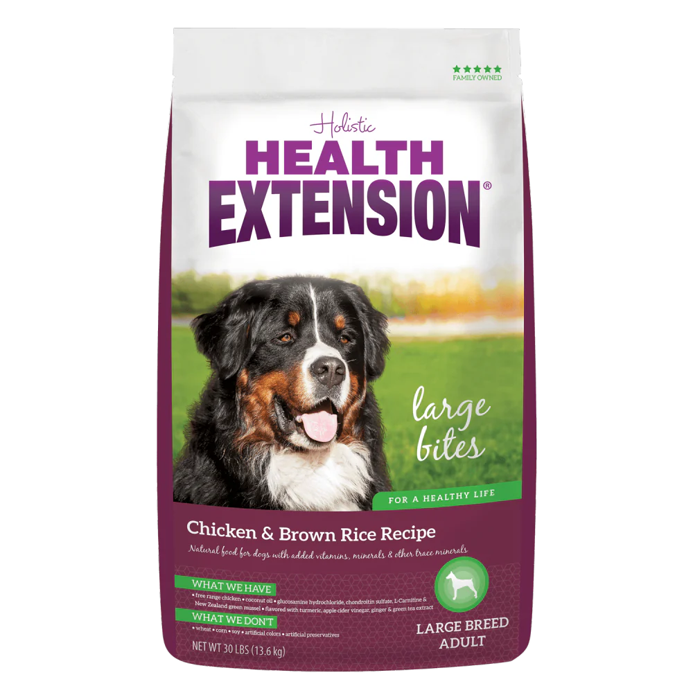 Health Extension Chicken & Brown Rice Large Bites Dry Dog Food - Budpants