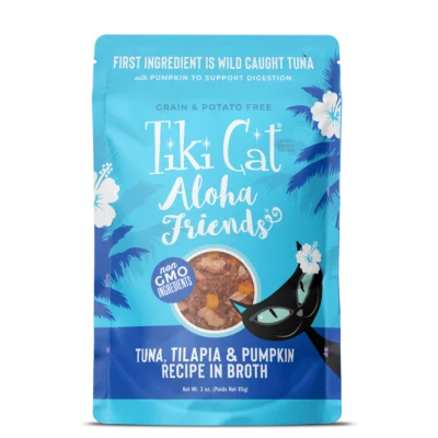 TIKI CAT ALOHA FRIENDS Tuns, Talapia & Pumpkin Pouch 3oz - Budpants