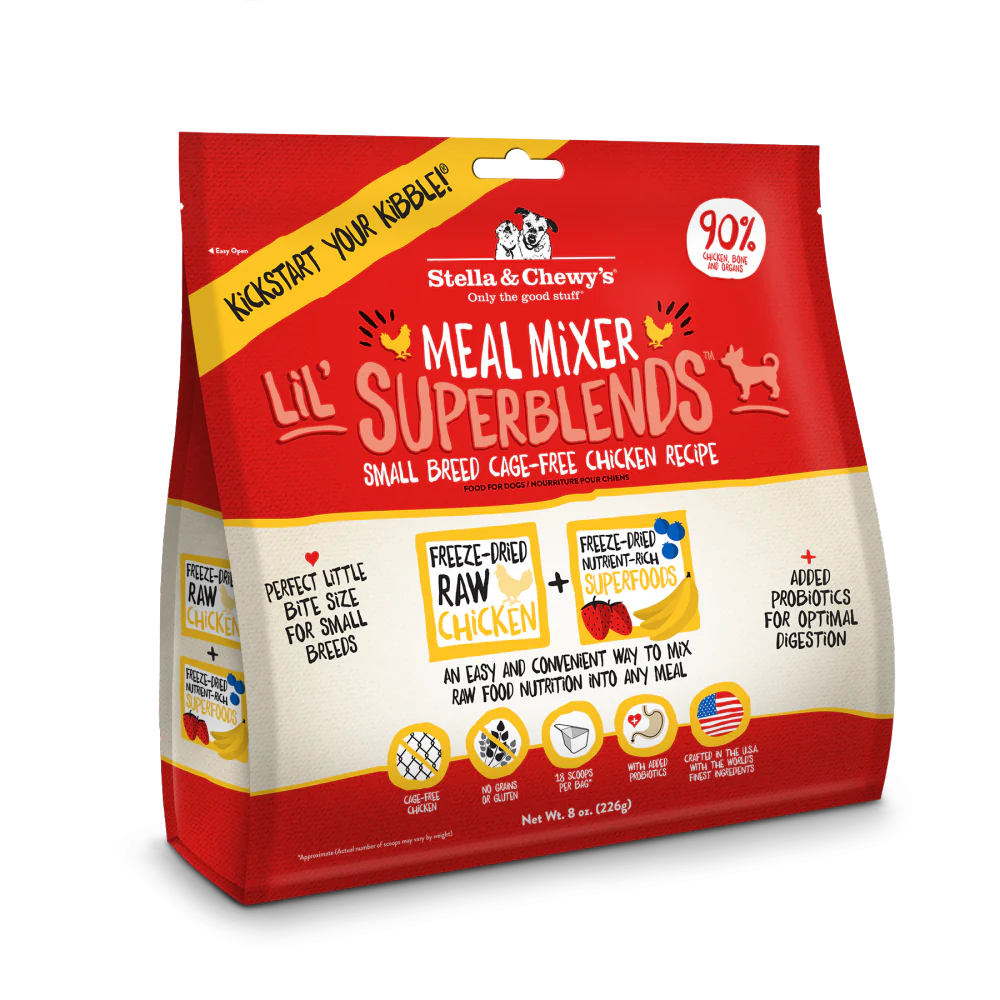 Stella & Chewy's Meal Mixer Lil' SuperBlends Small Breed Grain Free Chicken Recipe Freeze Dried Raw Dog Food Topper - Budpants