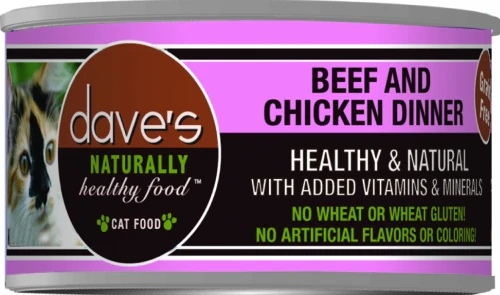 Dave's Naturally Healthy Beef and Chicken Canned Cat Food - Budpants
