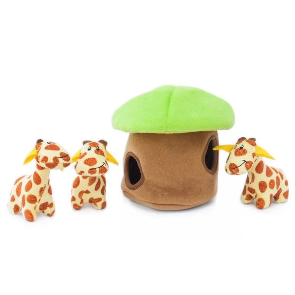 ZippyPaws Zippy Burrow Giraffe Lodge Puzzle Dog Toy - Budpants