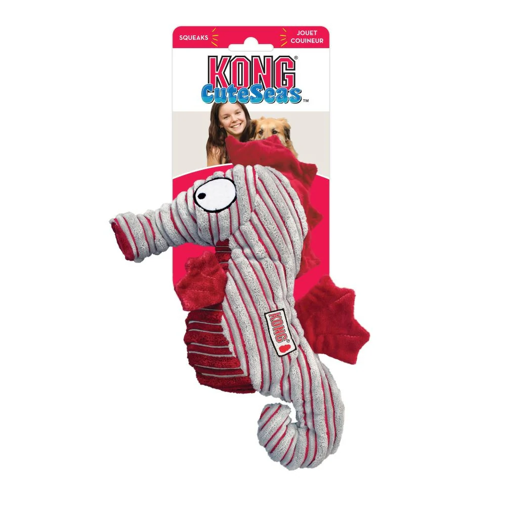 KONG CuteSeas Seahorse Crinkle Dog Toy - Budpants