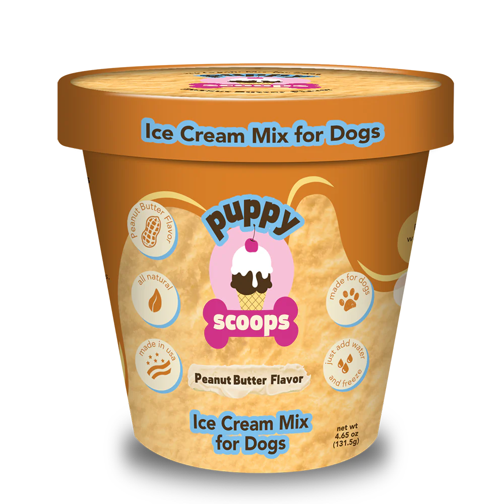 PUPPY SCOOPS PEANUT BUTTER ICE CREAM MIX - Budpants