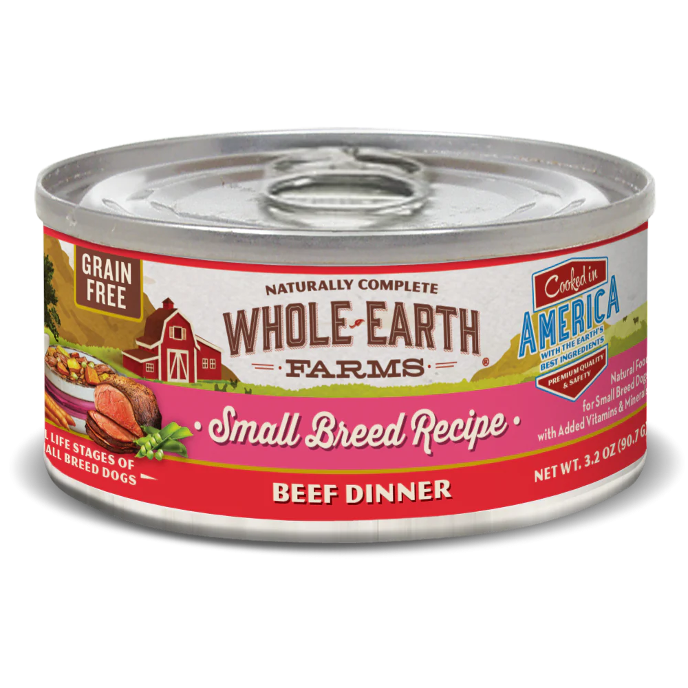 Whole Earth Farms Grain Free Small Breed Beef Recipe Canned Dog Food - Budpants