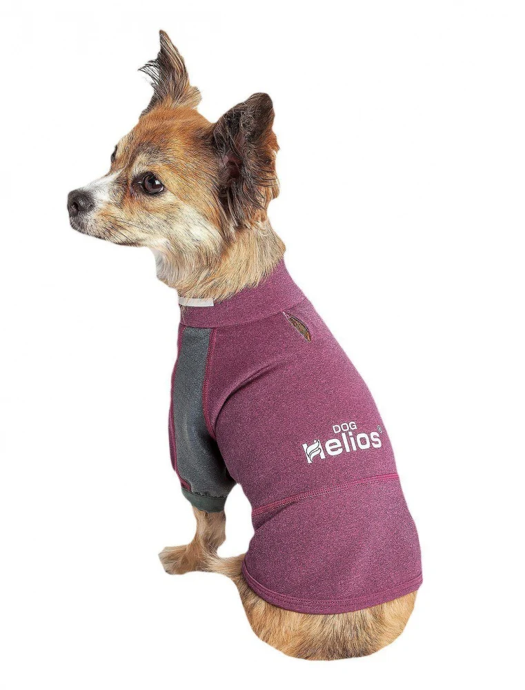 Pet Life Dog Helios Eboneflow Purple Flexible Performance Breathable Yoga Dog T-Shirt - Budpants