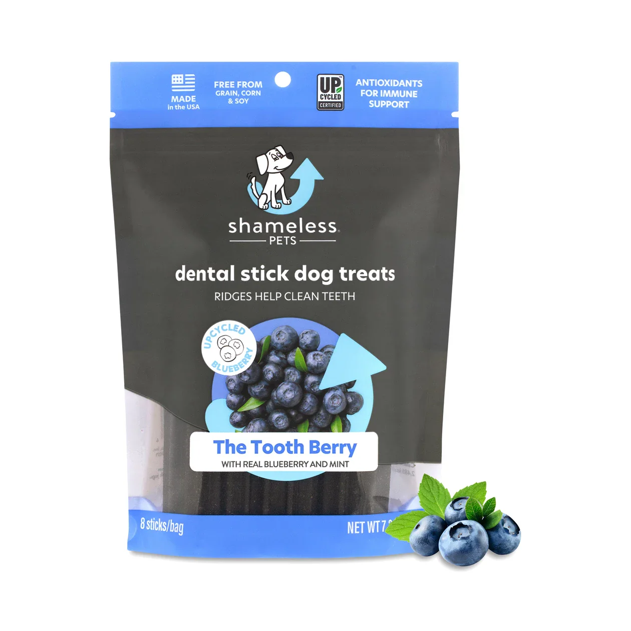 SHAMELESS K9 TOOTH BERRY DENTAL STICKS  7oz - Budpants
