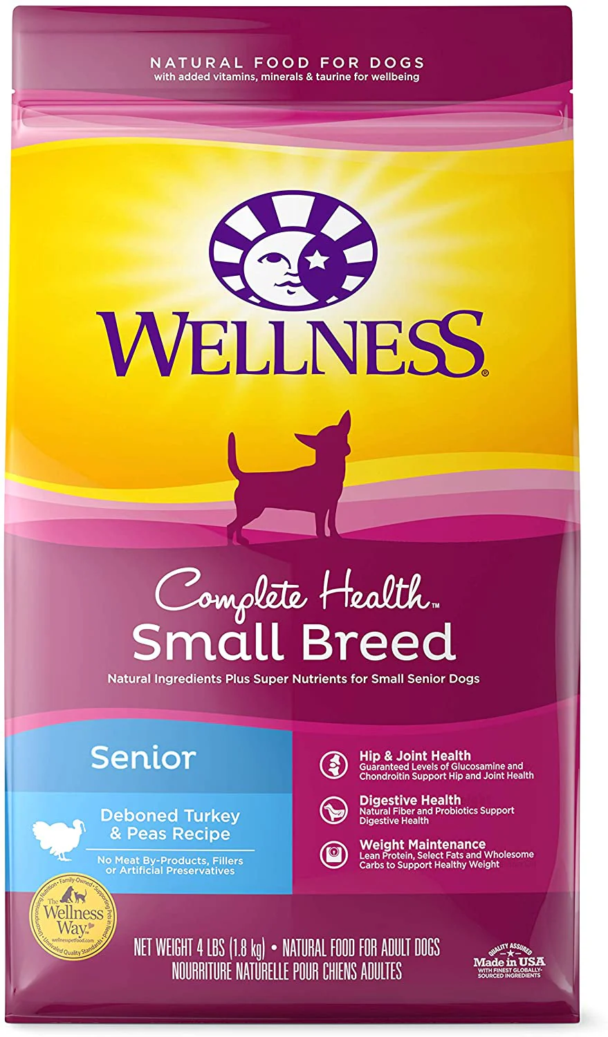 Wellness Complete Health Natural Small Breed Senior Health Recipe Dry Dog Food - Budpants