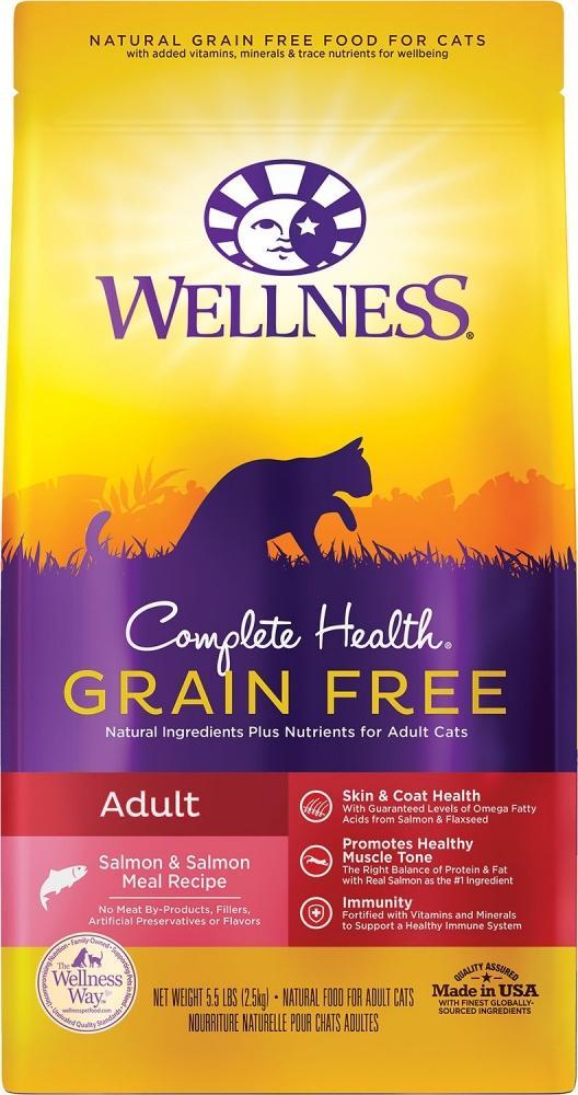 Wellness Complete Health Grain Free Adult Salmon & Salmon Liver Adult Dry Cat Food - Budpants