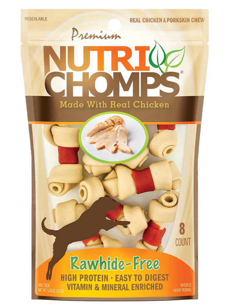 Nutri Chomps Chicken Wrapped Mini Knot 8ct - Budpants
