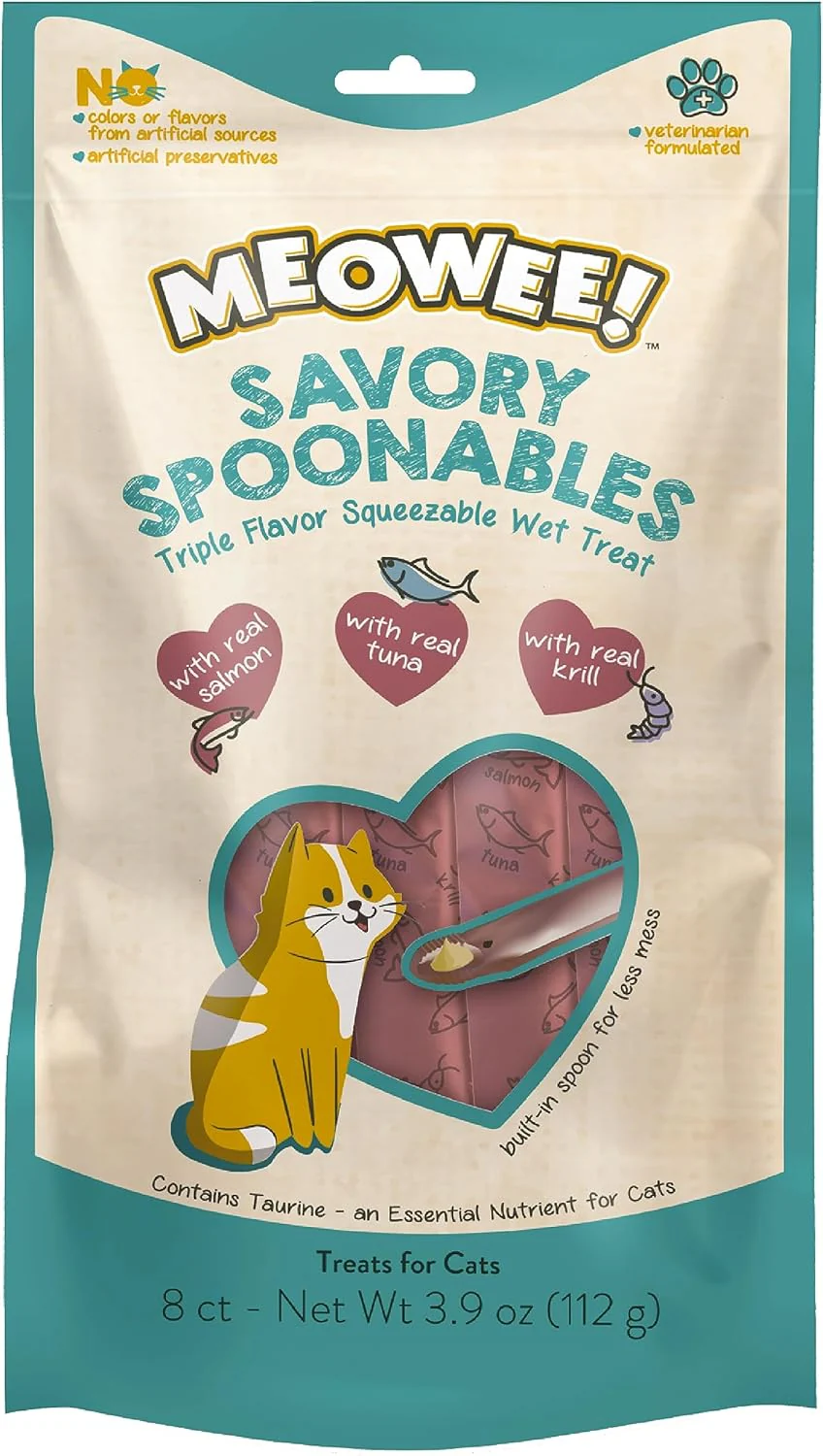 Meowee Savory Spoonables Salmon, Tuna & Krill - Budpants