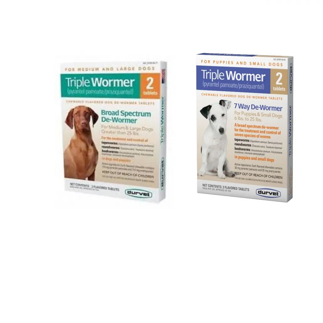 Durvet Triple Wormer for dogs 2ct. - Budpants