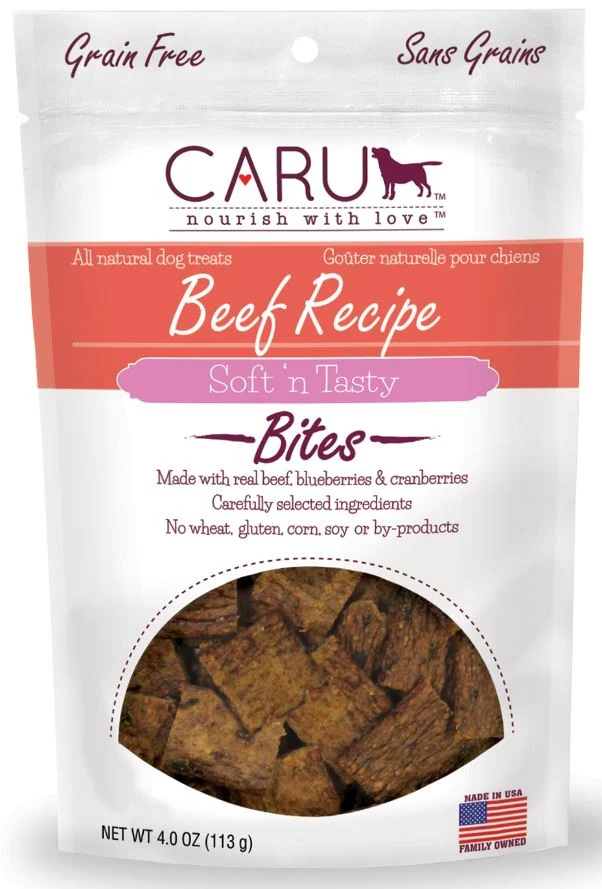 Caru Natural Grain Free Beef Recipe Bites for Dogs - Budpants