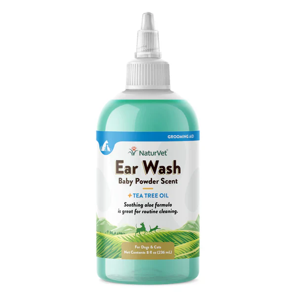 NATURVET EAR WASH w/TEA TREE OIL 8oz - Budpants