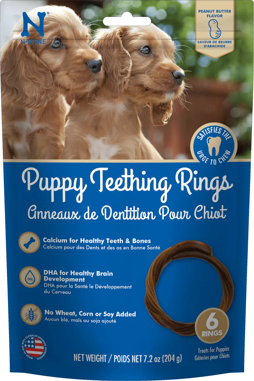 N-BONE PUPPY TEETHING RING PEANUT BUTTER FLAVOR - Budpants