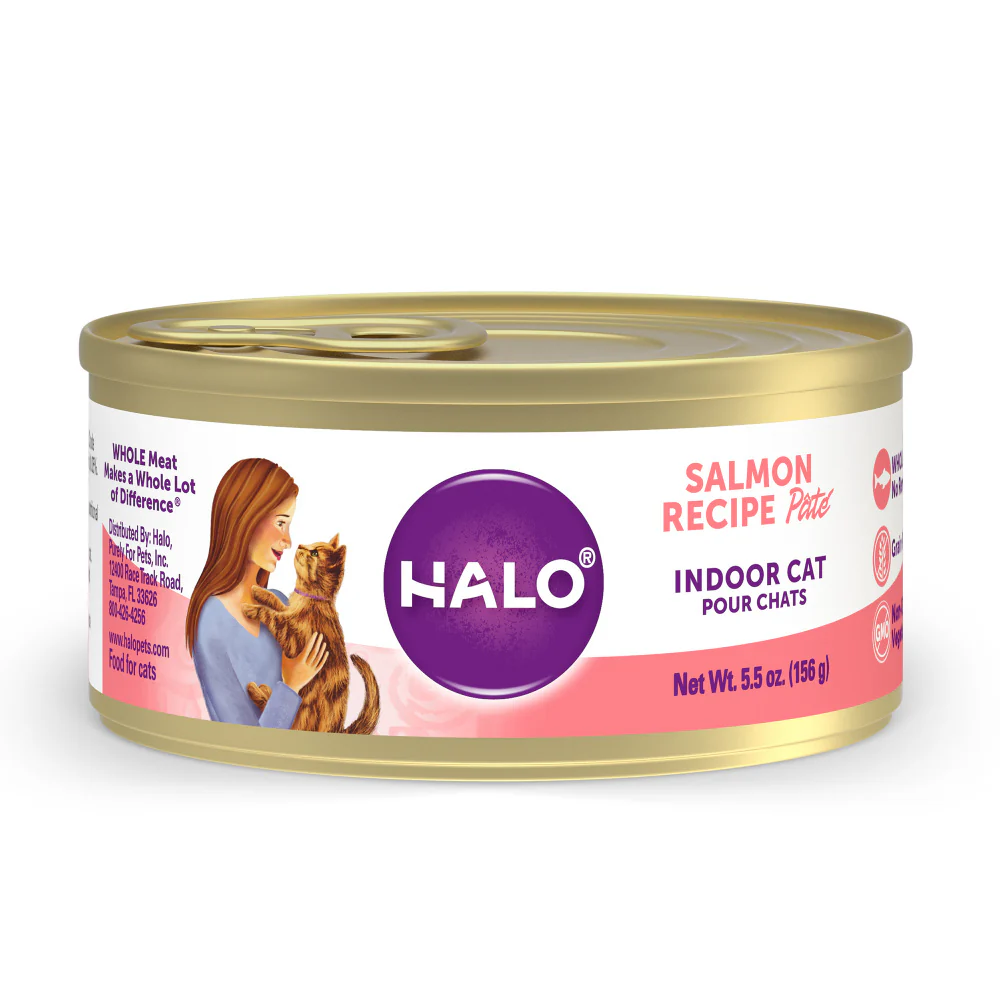 Halo Grain Free Indoor Cat Salmon Pate Canned Cat Food - Budpants