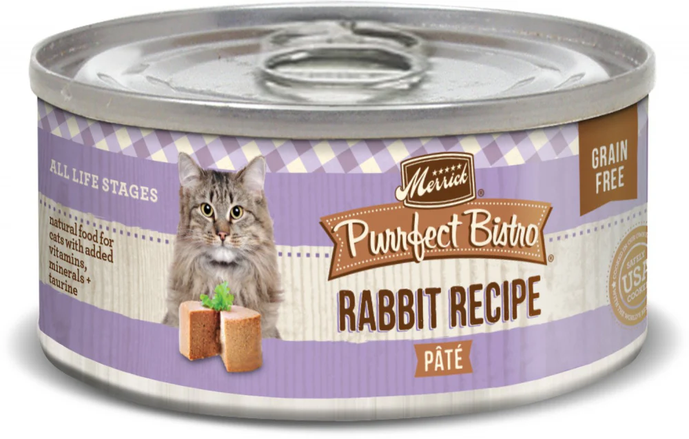 Merrick Purrfect Bistro Grain Free Rabbit Pate Canned Cat Food - Budpants